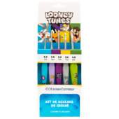 Kit Agulhas de Crochê Corrente Cabo Emborrachado Looney Tunes