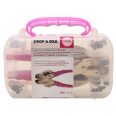 Kit Alicate Aplicador de Ilhós We R Rosa Crop-A-Dile &  Eyelets In Case Ref.20208