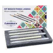 Kit Giz Mágico Panda Lanmax 3 Lapiseiras e 12 Refis