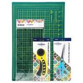 Kit Patchwork para Iniciante com Base, Régua, Cortador e Tesoura Lanmax A3