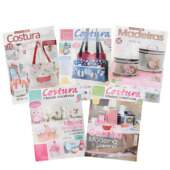Kit Revista Faça Fácil Costura com Ideias Criativas com 05 Und FL