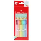 Lápis de Cor Pastel Faber-Castell 120510P com 10 Cores