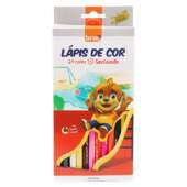 Lápis de Cor Sextavado BRW LP0024 24 Cores FL