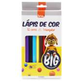 Lápis de Cor Triangular Big BRW LP1206 12 Cores FL