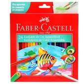Lápis de Cor Faber-Castell com 24 Cores Aquarelável