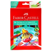 Lápis de Cor Faber-Castell com 36 Cores Aquarelável