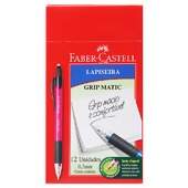Lapiseira Grip Matic Translúcida 0,7mm Faber-Castell LP07GMP com 12 Und