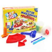 Kit de Massinhas de Modelar Acrilex R.40068 Pizzaria Art Kids