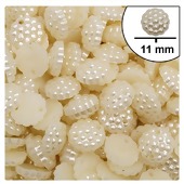 Meia Pérola Framboesa c/ Furo 11mm Cor Pérola 50g
