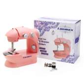 Mini Máquina de Costura Doméstica Lanmax Bivolt Rosa LDM-202