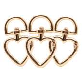 Mosquetão Articulado Coração 27mm com 06 Und