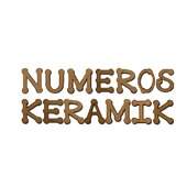 Números Keramik  de MDF- Tamanho 1,5cm ( 5 unidades ) FL