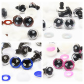 Olhos Holográficos Flocos de Neve 12mm com 10 Und