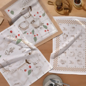 Pano de Copa Felpudo Dohler Prata Hora do Café 45x65cm