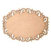 Placa de MDF Arabesco Oval 3 Ref.11175 20x30cm