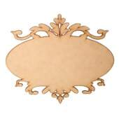 Placa de MDF Arabesco Oval 5 Ref.11185 30x25cm