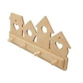 Porta Chaves de MDF 4 Casas Ref.844 15x29cm