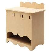 Porta Fraldas de MDF com Passa Fita Ref.369 23,5x14x29cm