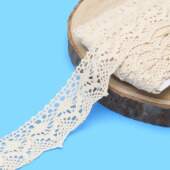 Renda de Algodão Arte Punto RA008 3,8cm 084 Cru 10mts