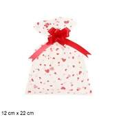 Saco Para Embalagem Poli Love Hearts Albano 28844 Vermelho 12x22cm 100 Und