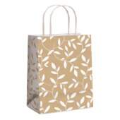 Sacola Cromus Papel Flor Terrazzo-Branco 14001223 26x19,5x9,5cm 10 Und