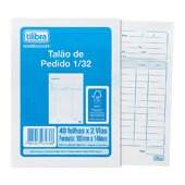 Talão de Pedido 1/32 Pequeno Tilibra 40x2 Vias com 50 Folhas