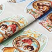 Tecido Patchwork Digital Eva e Eva DGST914015 Kit Necessaires Religioso 0,48x1,46mts