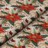 Tecido Patchwork Digital Fabricart DN343 Natal Floral 0,48x1,50mts