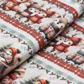 Tecido Patchwork Digital Fabricart Natal DN410 Barrado Natal na Floresta 0,58x1,50mts