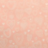 Tecido Patchwork Fabricart T900101 Multi Corações Rosê 0,48x1,46mts