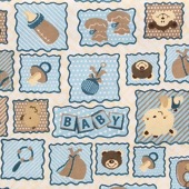 Tecido Patchwork Circulo Ref 351997 Cor 2143 Baby Menino 0,48x1,46mts