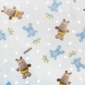 Tecido Patchwork Círculo Ref 351997 Cor 2208 Amigurumi Fundo Cinza Claro 0,48x1,46mts