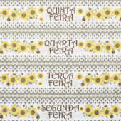 Tecido Patchwork Circulo 370223 2628 Girassol Semana 0,60x1,46mts