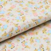 Tecido Patchwork Páscoa Circulo 451550 2739 Casal Coelhos 0,48x1,46mts FL