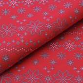Tecido Patchwork Circulo Natal 403084-2527 Flocos Neve 0,48x1,50mts FL