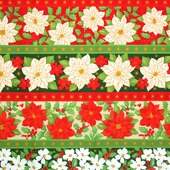 Tecido Patchwork Circulo Natal 407321 2410 Barrado Flor Espírito Santo 0,48x1,50mts 