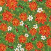 Tecido Patchwork Circulo Natal Ref 407321 Cor 2412 Flor Esp. Santo Mini 0,48x1,50mts FL