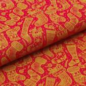 Tecido Patchwork Circulo Natal 440612 2646 Botas Natal Vermelha 0,48x1,50mts