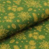 Tecido Patchwork Circulo Natal 440612 2651 Flor Espírito Santo Verde 0,48x1,50mts
