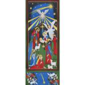Tecido Patchwork Circulo Natal 440639 2664 Painel Presente 0,60x1,50mts