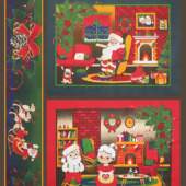 Tecido Patchwork Circulo Natal 440639 2666 Jogo Americano Família Noel 0,60x1,50mts