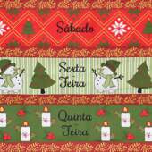 Tecido Patchwork Circulo Natal 440639 2669 Semaninha Natal 0,60x1,50mts