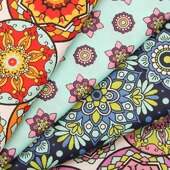 Tecido Patchwork Eva e Eva Coleção Mandalay 0,48x1,46mts FL