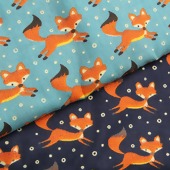 Tecido Patchwork Eva e Eva Coleção Raposa Retrô 0,48x1,46mts