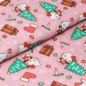 Tecido Patchwork Digital Circulo Natal 2861 Hello Kitty 0,48x1,50mts