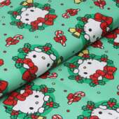 Tecido Patchwork Digital Circulo Natal 2862 Hello Kitty 0,48x1,50mts