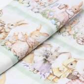 Tecido Patchwork Digital Páscoa Circulo 493384 2987 Barrado 0,58x1,50mts