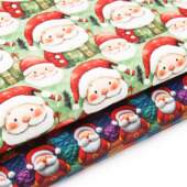 Tecido Patchwork Digital Fabricart Natal Papai Noel 0,48x1,50mts