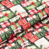 Tecido Patchwork Digital Fabricart Natal DN257 Greeny Gifts 0,48x1,50mts