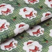 Tecido Patchwork Digital Fuxicos NAT105 Noel Camafeu Verde 0,48x1,46mts